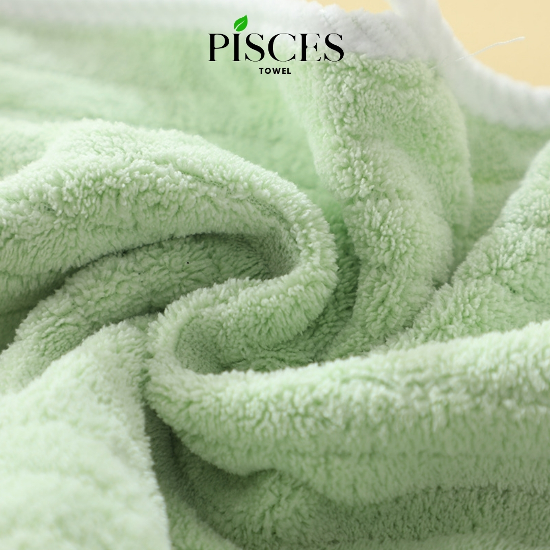 Khăn Mặt Hình Gấu Nơ Làm Quà Tặng PISCES TOWEL 25x50cm Cotton Mềm Mại, Khăn Làm Quà Tặng Bạn Gái
