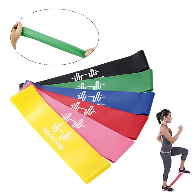 1 Băng kháng băng Yoga Band bền cao su Huấn luyện thể dục cao su yoga Yoga kéo dài Pilates linh hoạt thể thao Color: yellow