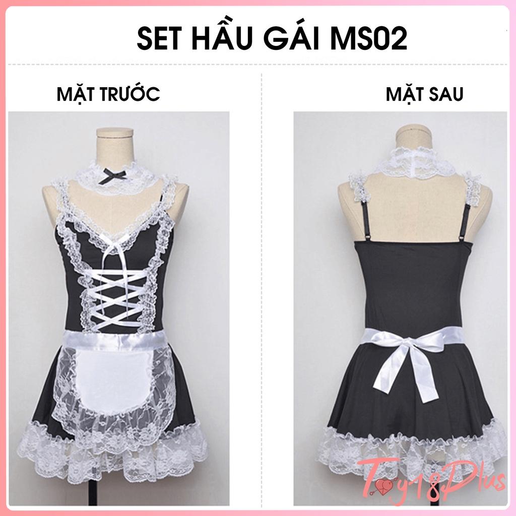 Bộ Đồ Ngủ Nữ Cosplay Hầu Gái Sexy Phối Ren Co Giãn MS02 | Toy18plus