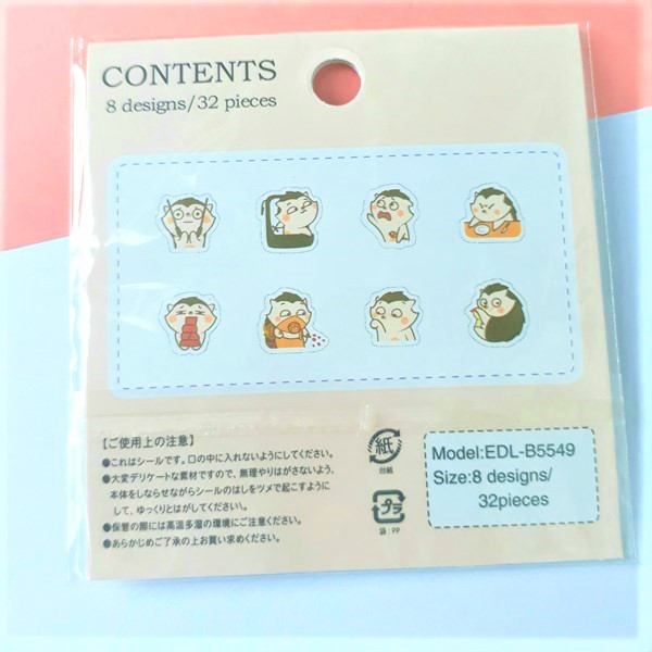 Bộ 32 Sticker Hình Dán Mini Nhím Dễ Thương