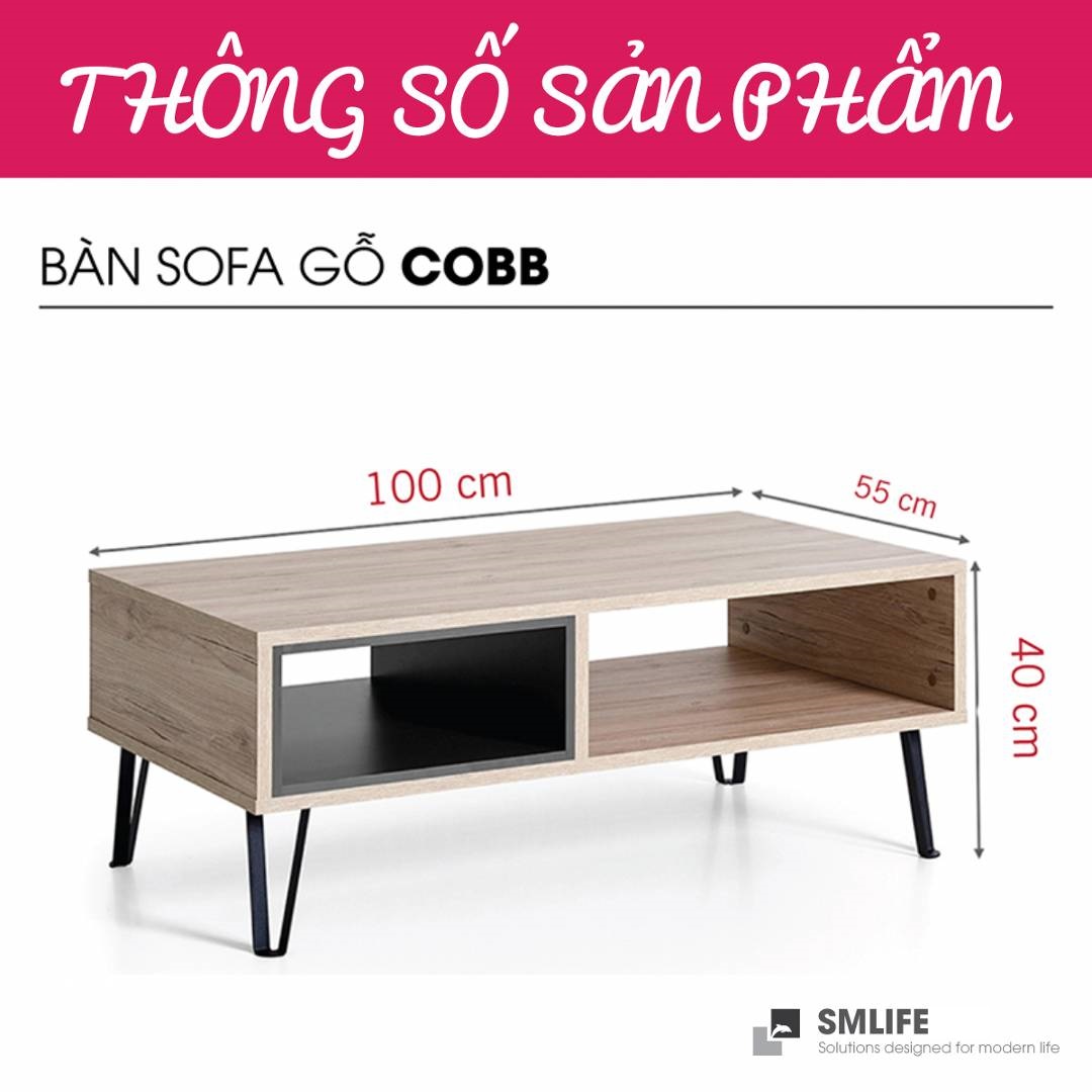 Bàn trà gỗ hiện đại SMLIFE Cobb