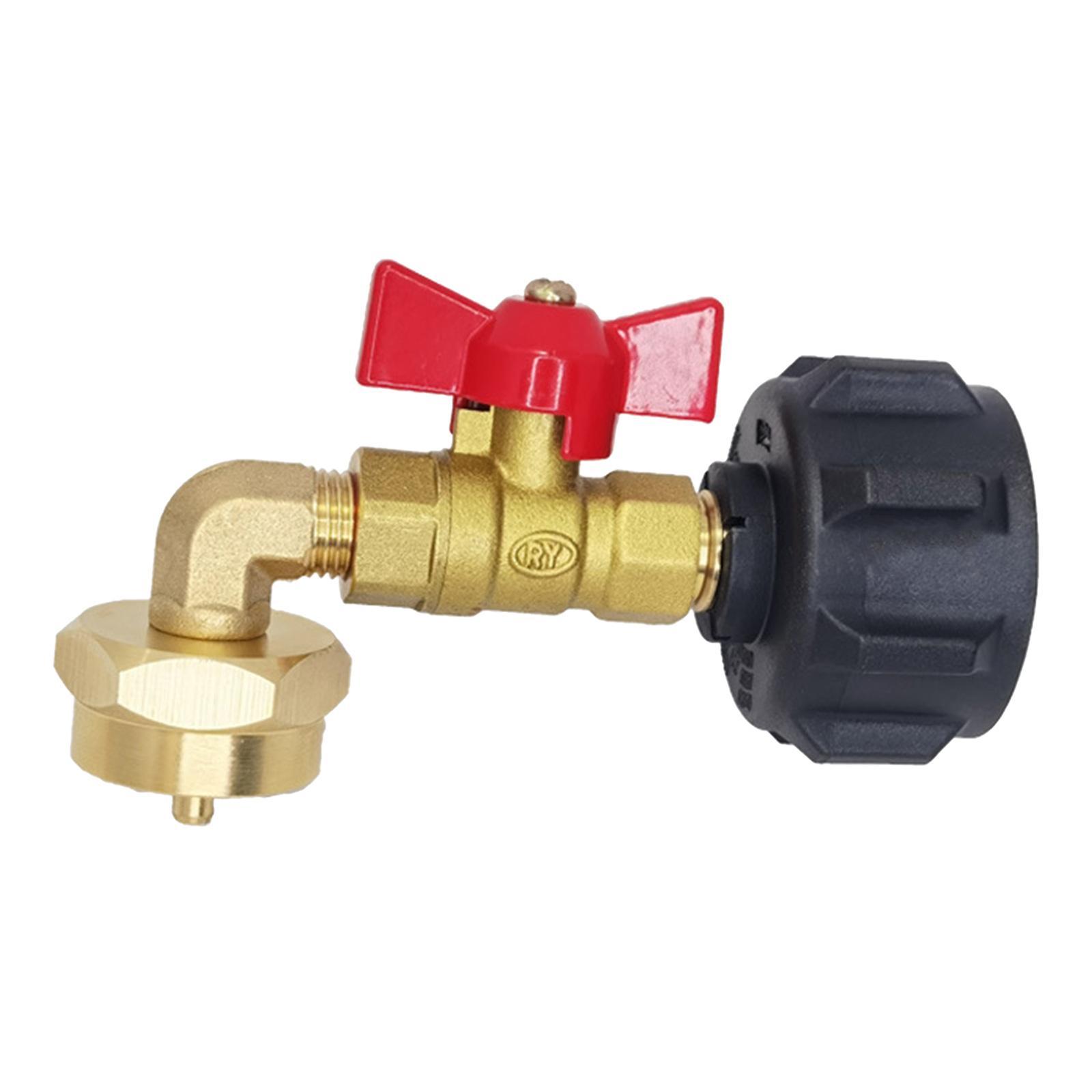 Refill Adapter with  Valve Fit for Camping Grill