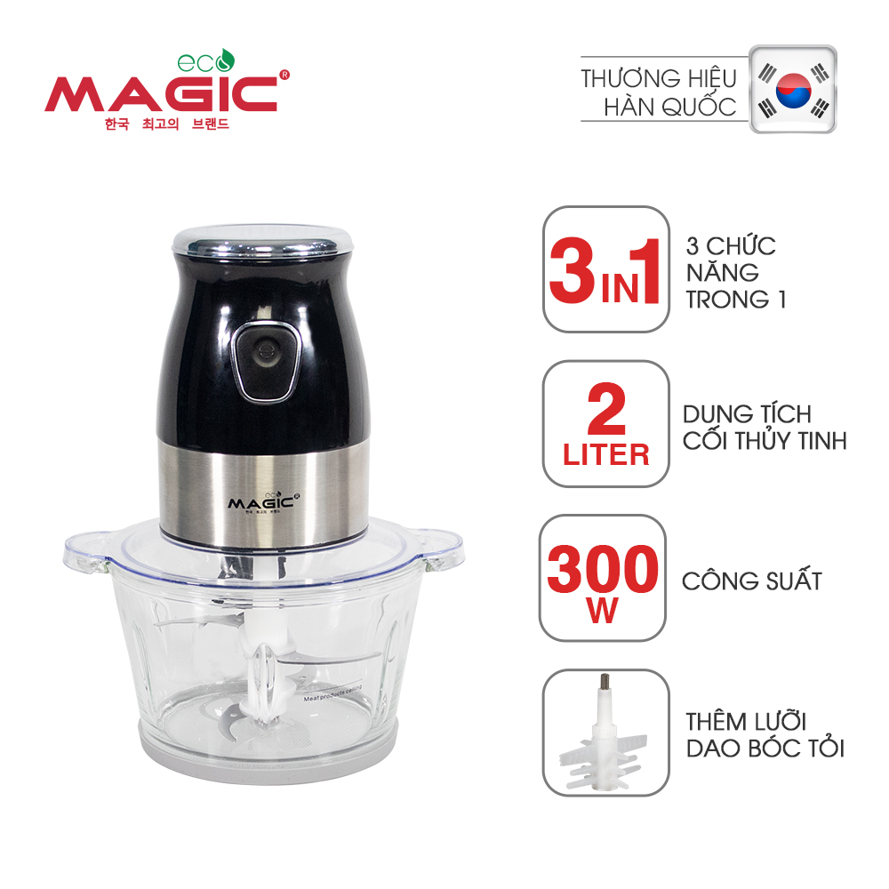 Máy xay thực phẩm đa năng 3in1 Magic Eco AC-16 (2.0 Lít) - Hàng chính hãng