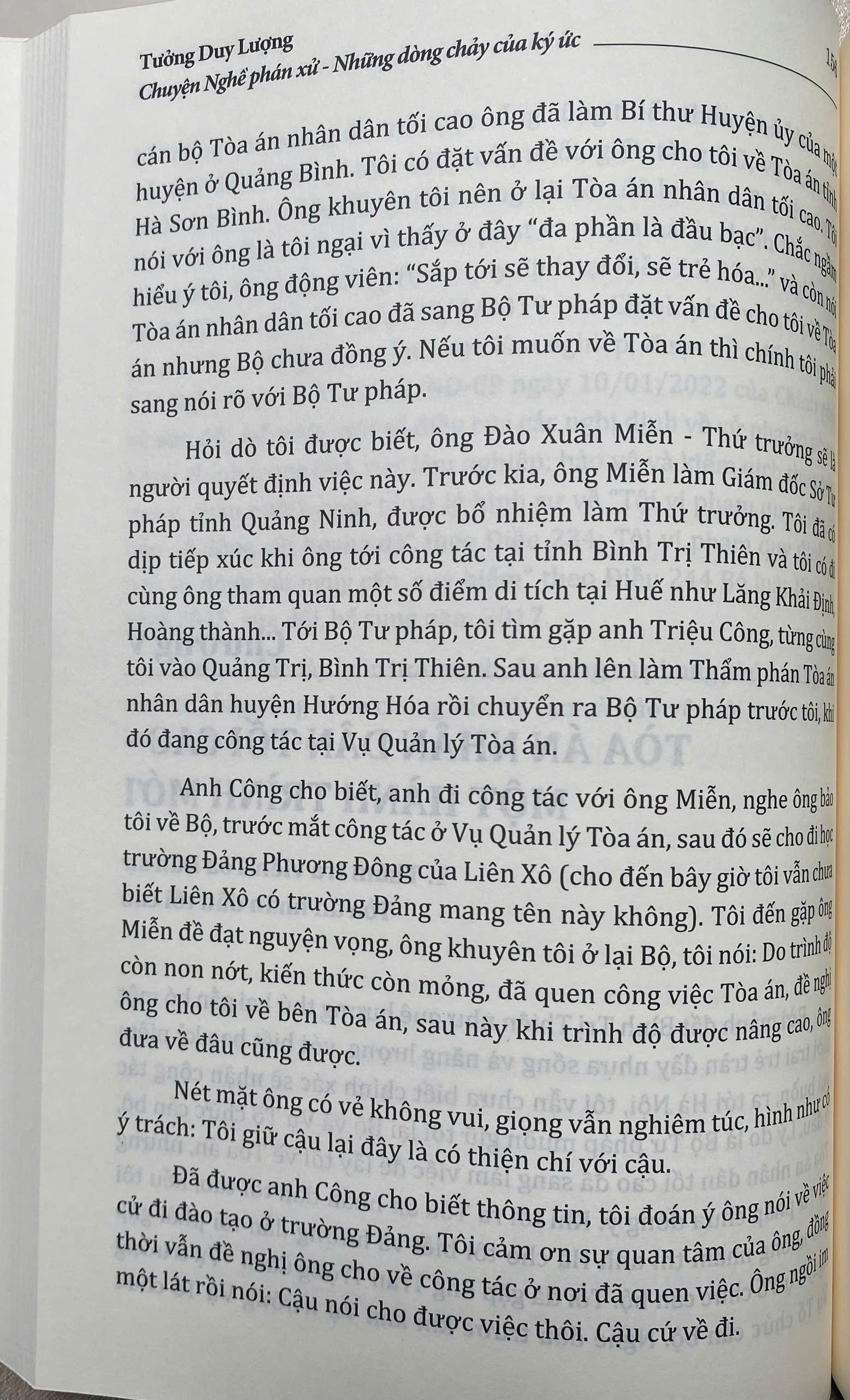 Chuyện Nghề Phán Xử : Những Dòng Chảy Của Ký Ức