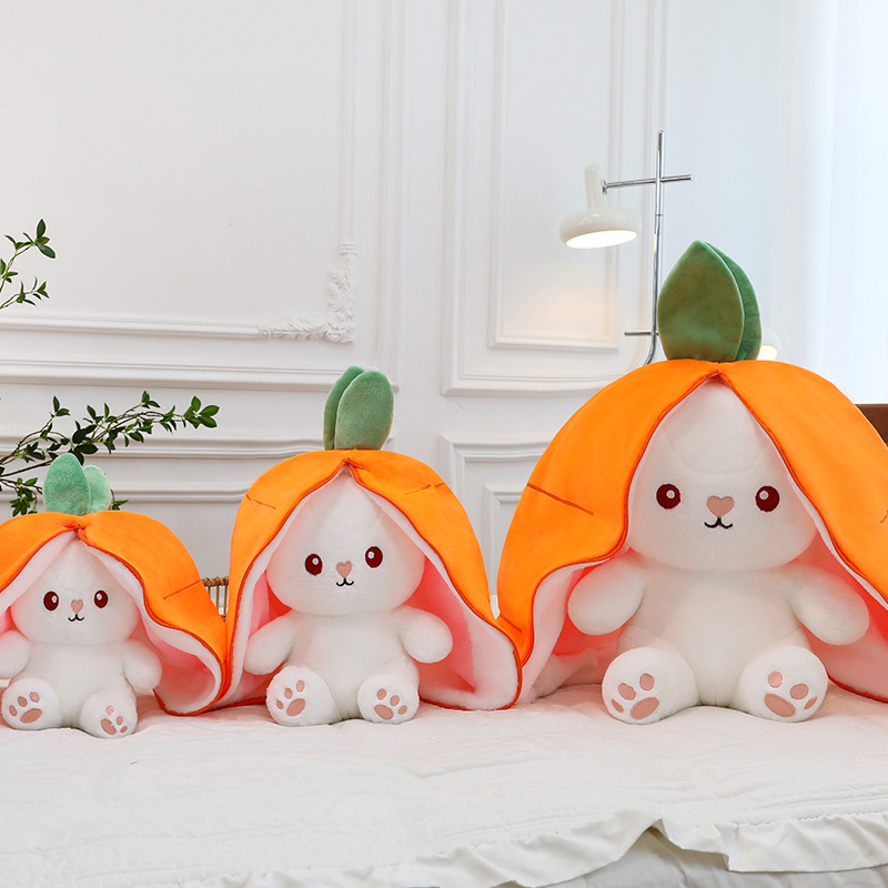 Gấu bông thỏ tai ụp, thỏ biến hình 2 trong 1 độc đáo (20cm---&gt;50cm) siêu dễ thương hot hit, thỏ trái cây biến hình hot trend