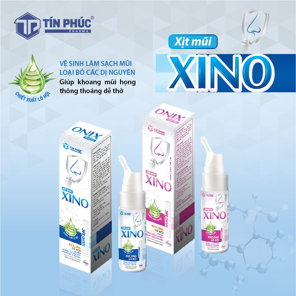 Xịt mũi Xino - Giúp thông mũi, vệ sinh làm sạch khoang mũi