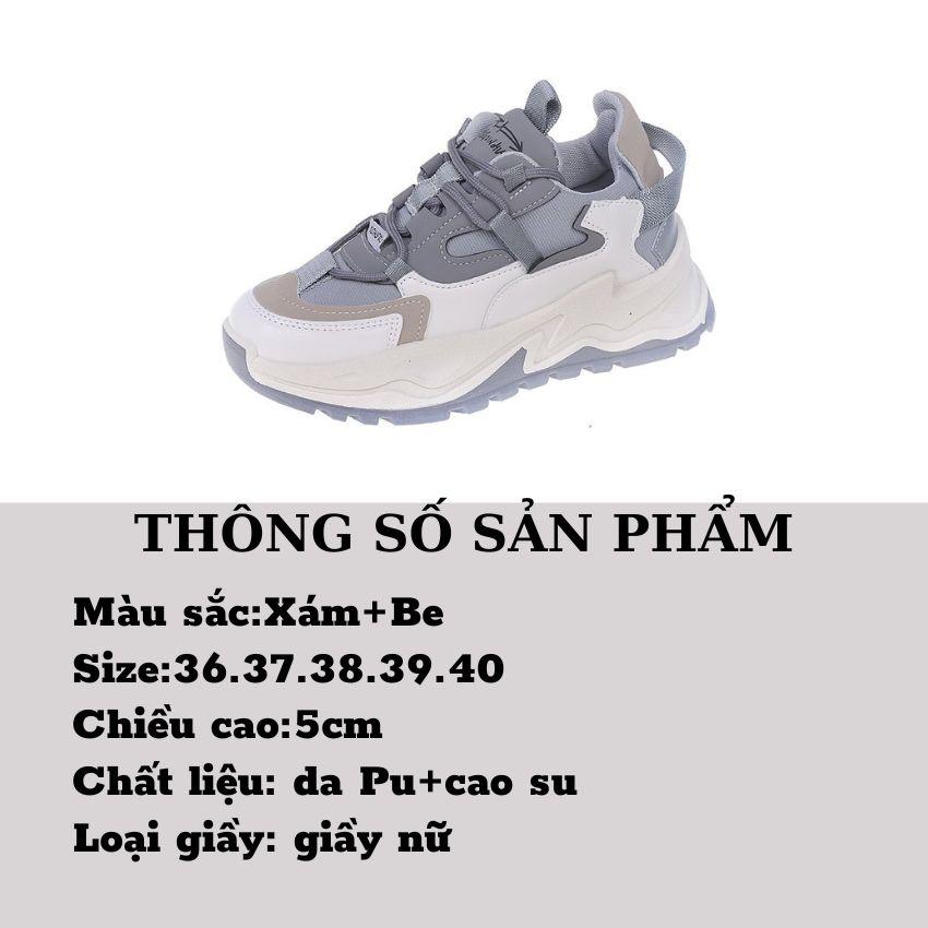 Giày Thể Thao Nữ Cao Cấp 2023 Cao 5cm Êm Chân Kiểu Dáng Hàn Quốc Năng Động Trẻ Trung GTTN38