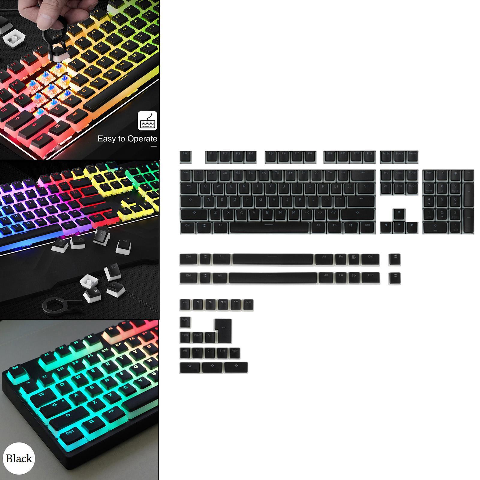 141 Keys Kit Black PBT    Gaming Mechanical Keyboard