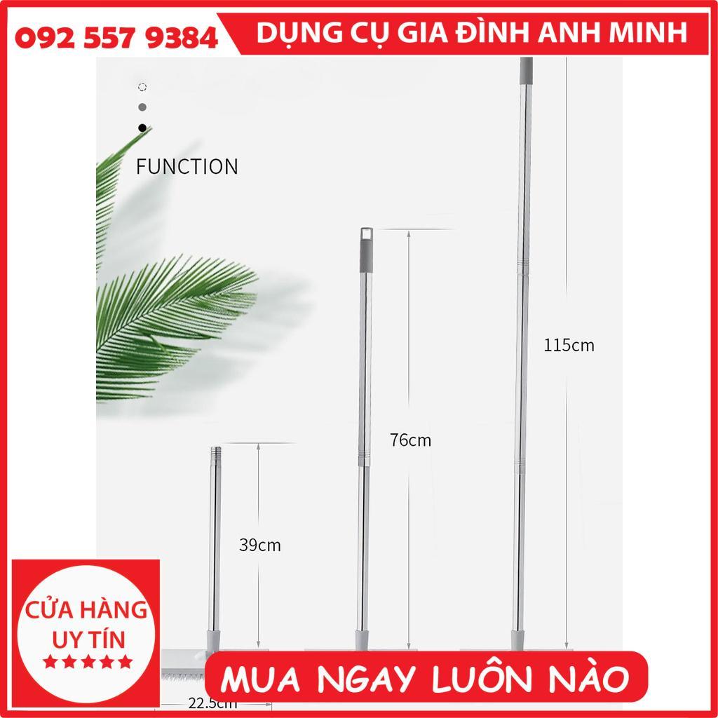 Cây chổi lau quét chà gạt nước sàn nhà thông minh phòng tắm 2 đầu đa năng cán inox - chổi gạt nước - chổi quyét sàn nhà