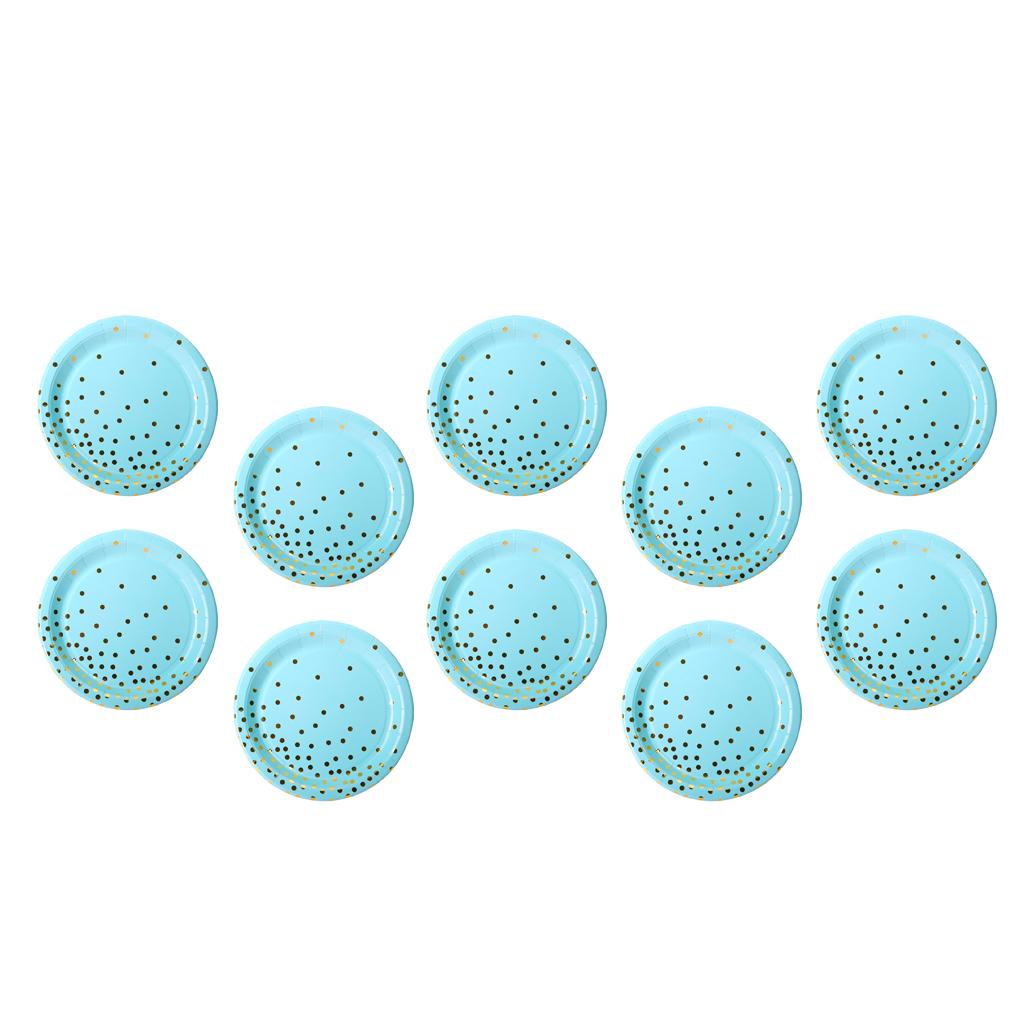 10x Birthday Party Cake Paper Plates Baby Shower Paper Tableware Plates