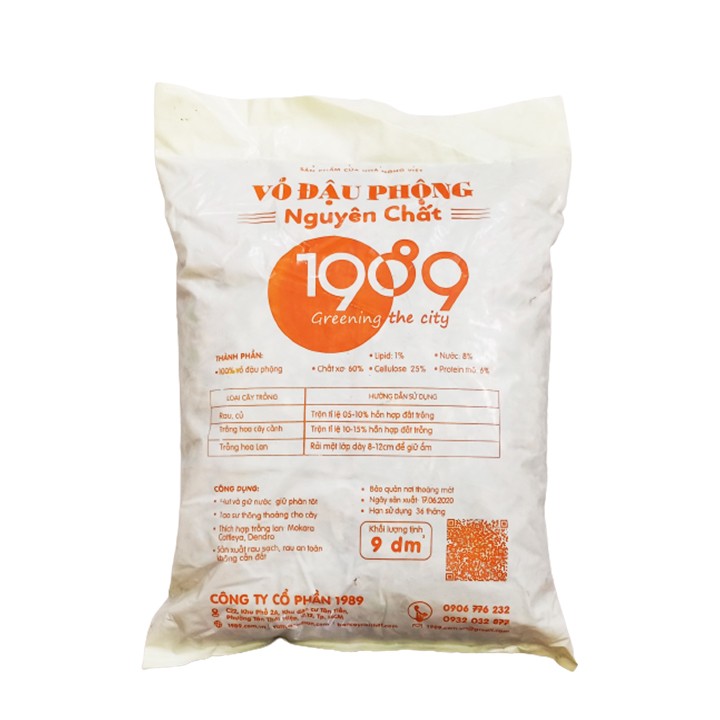 Vỏ đậu phộng nguyên chất 1989 giữ phân tốt, tạo độ thông thoáng cho cây - vỏ lạc túi 9dm3