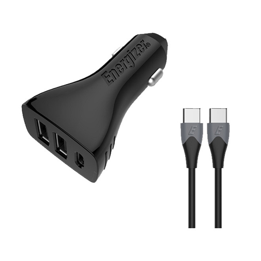 Sạc Ô tô Energizer DC21PGUCC3 - 3 cổng, USB-C PD