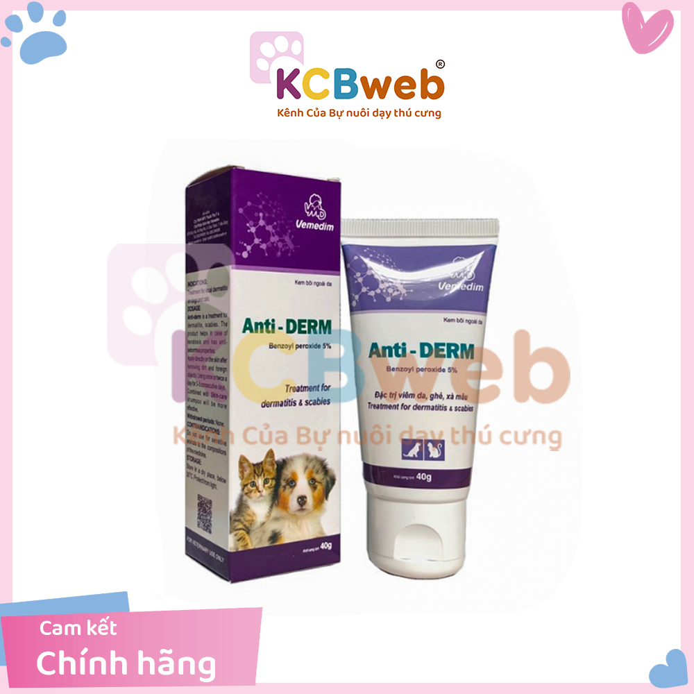 Kem bôi ngoài da hỗ trợ viêm da, mụn, ghẻ, xà mâu cho thú cưng