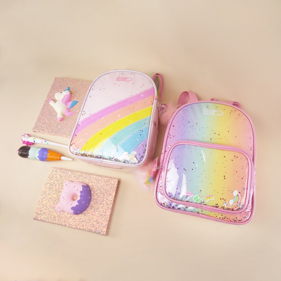 Ba Lô CLEVER HIPPO Rainbow - Glitter Galaxy BH2201/GALAXY
