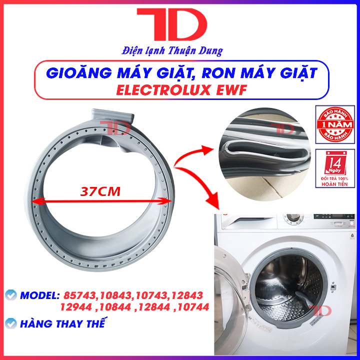 Ron cửa máy giặt dành cho máy Electrolux, Gioăng máy giặt cửa ngang, Zoăng cửa máy giặt hàng nhập khẩu model EWF 9024,9025,1024, 85743,10843,10743,12843,10744,12844,10844,12944, Điện Lạnh Thuận Dung.