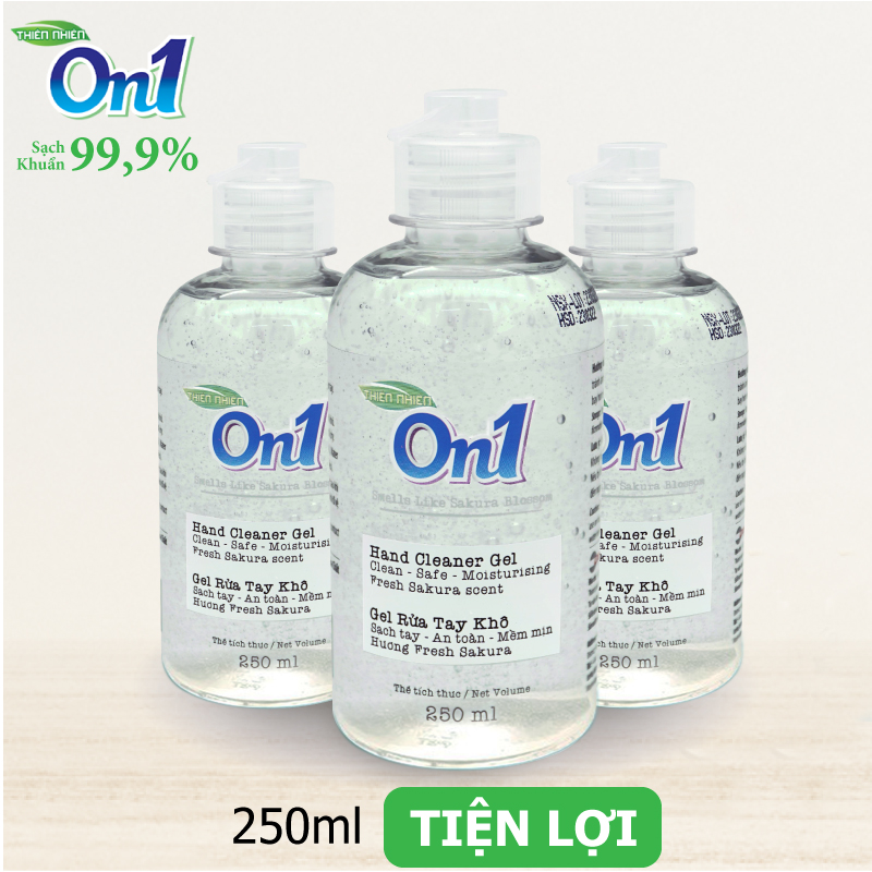 Gel Rửa Tay Khô On1 chai 250 ml - Khử mùi, diệt khuẩn, bảo vệ da tay