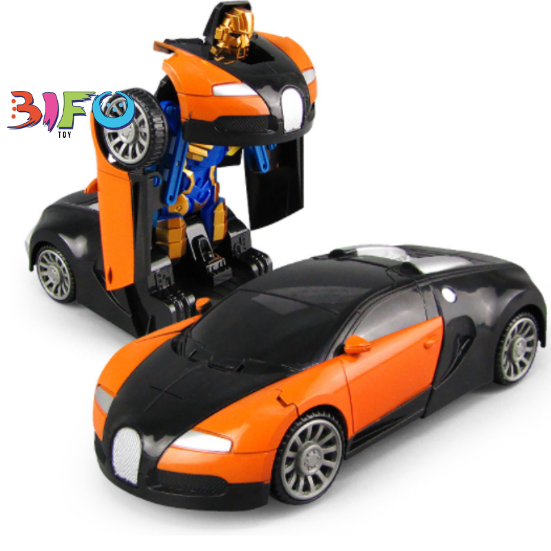 Đồ chơi Super car ô tô biến hình Robot có đèn nhạc mới lạ cho bé đồ chơi bé trai siêu xe biến hình cực ngầu