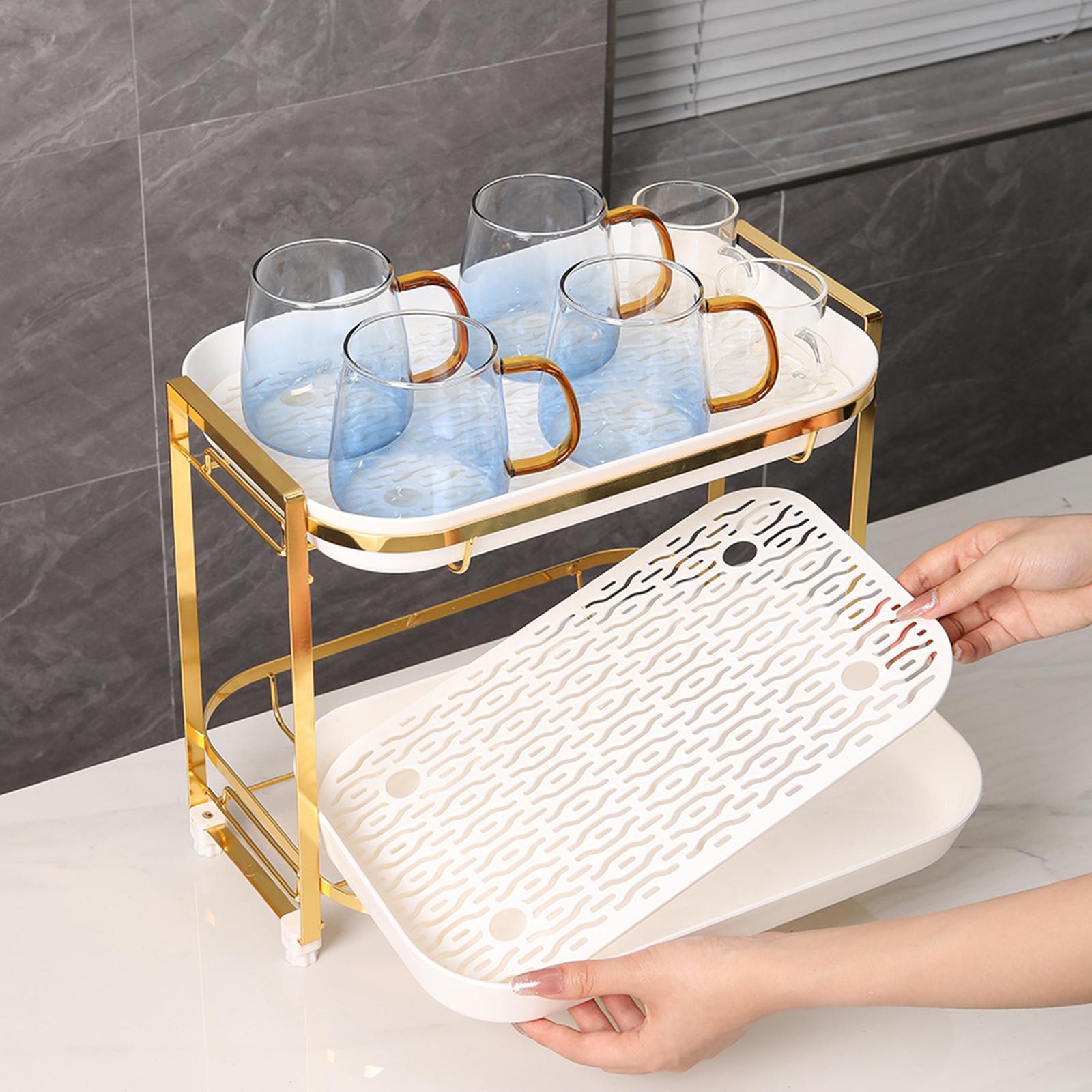 Glass Water Cup Drain Rack Tableware Fruit Drainage Holder for Kitchen