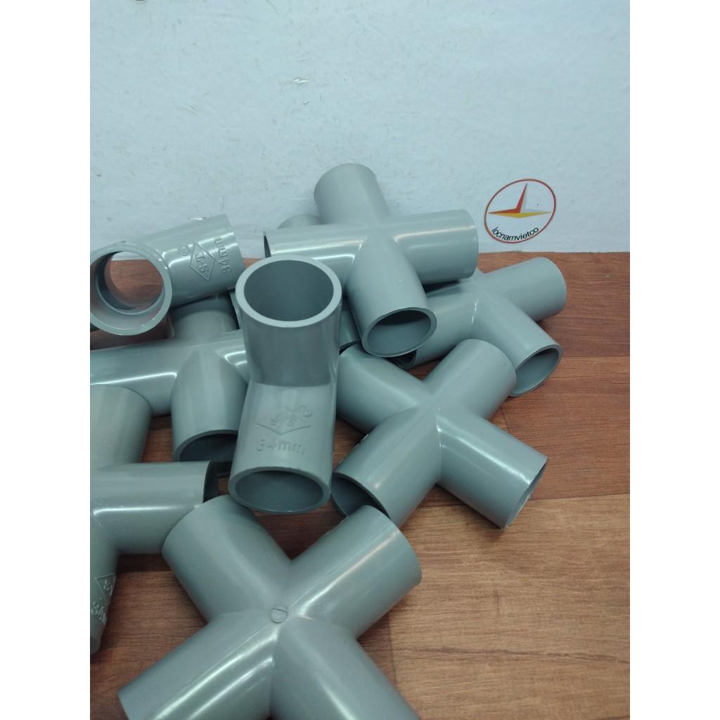 Chữ thập Pvc phi 34