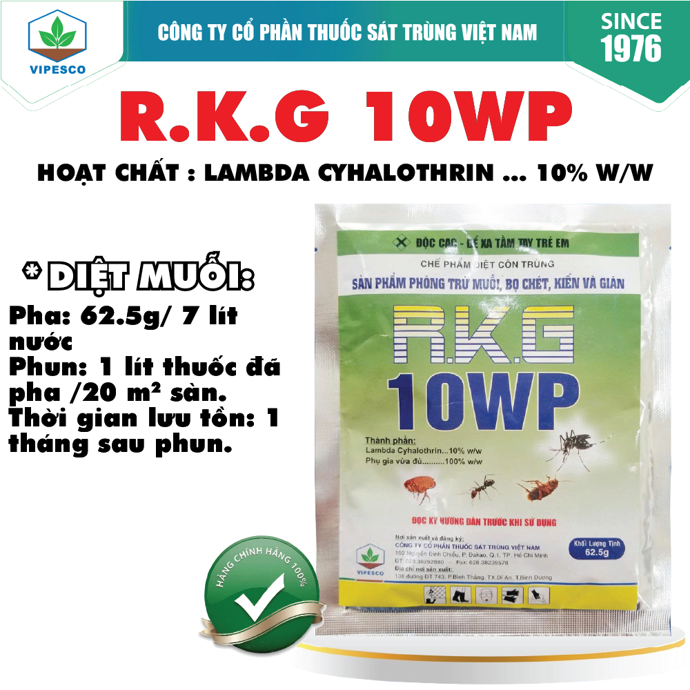 RKG 10WP - PHÒNG TRỪ MUỖI, BỌ CHÉT, KIẾN & GIÁN