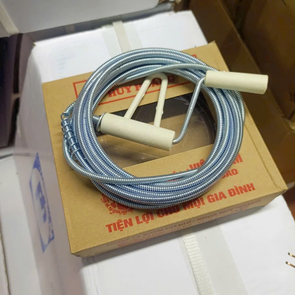 Dây Lò Xo Thông Tắc Cống, Nhà Vệ Sinh 5m 10m – Xử Lý Nghẽn Do Dầu Mỡ, Cơm Thừa Hiệu Quả