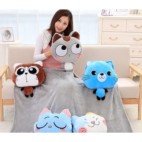 BỘ CHĂN GỐI 3 IN 1 HOẠT HÌNH DỄ THƯƠNG DÙNG TRONG VĂN PHÒNG