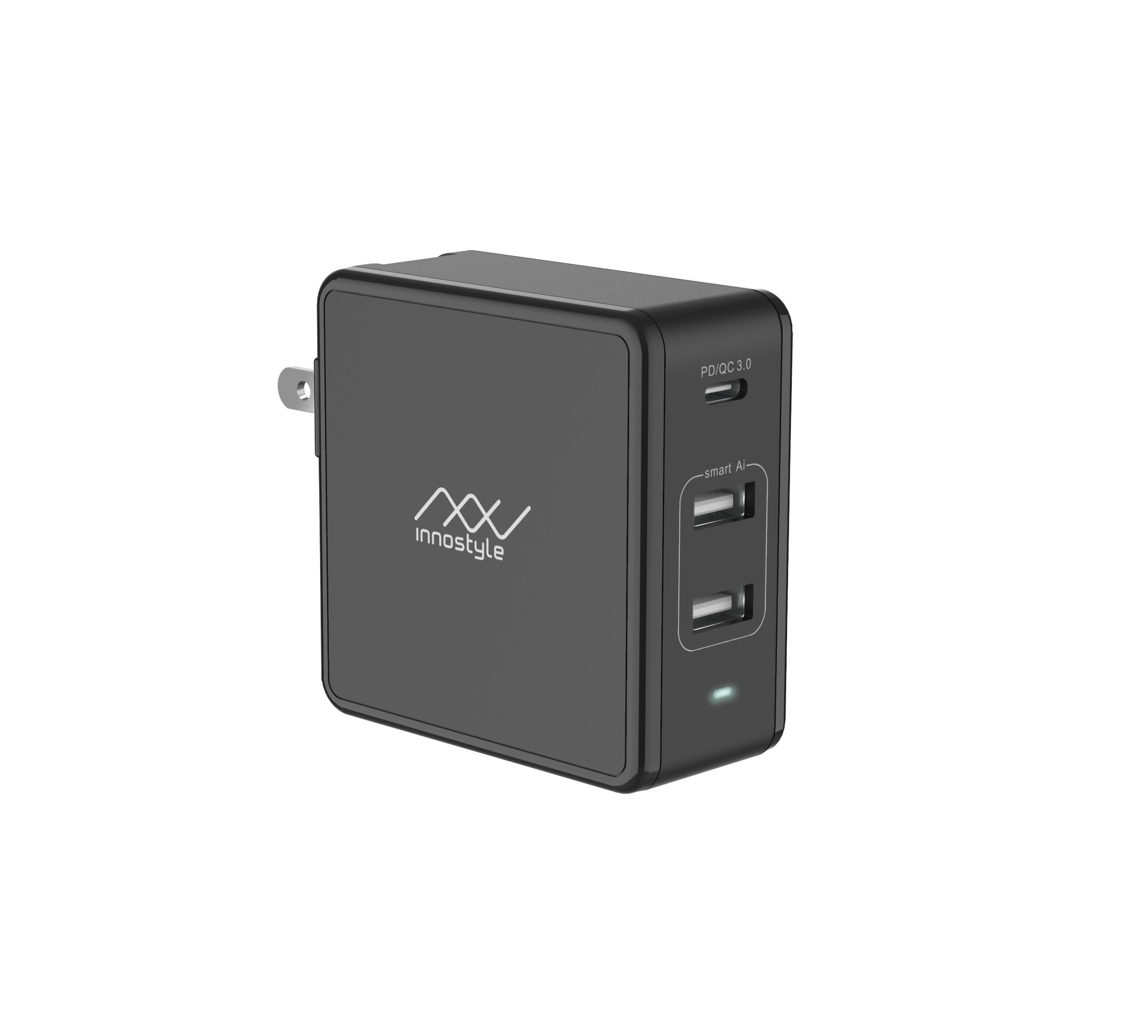 Sạc Nhanh Đa Cổng Innostyle Gomax Plus 73W (USB-C PD 61W + 2*USB A SMART AI)-Hàng chính hãng