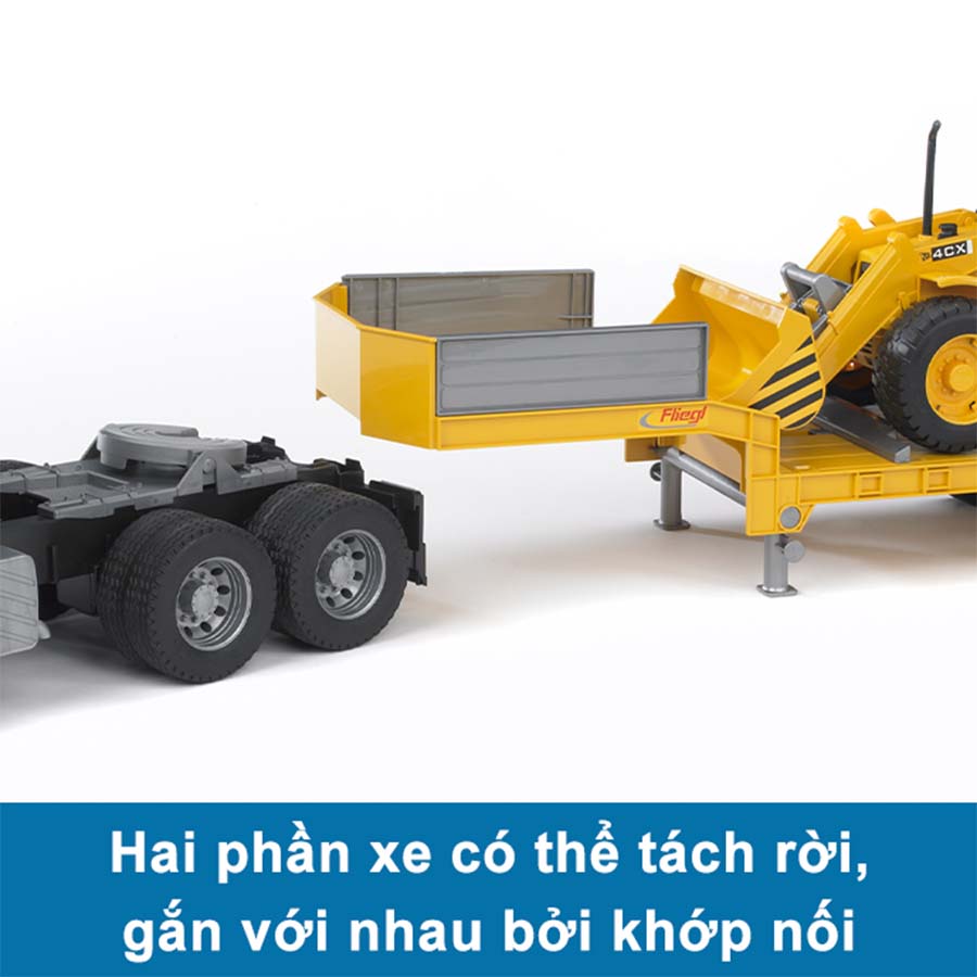 Đồ Chơi BRUDER Dạng Mô Hình Theo Tỷ Lệ Thu Nhỏ 1:16 Xe Tải Sàn Thấp BRU02776