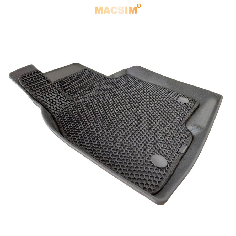 Thảm ô tô sd1 2 lớp dạng lưới lục giác Mazda CX8 màu đen - bề mặt cao su siêu sạch - Macsim