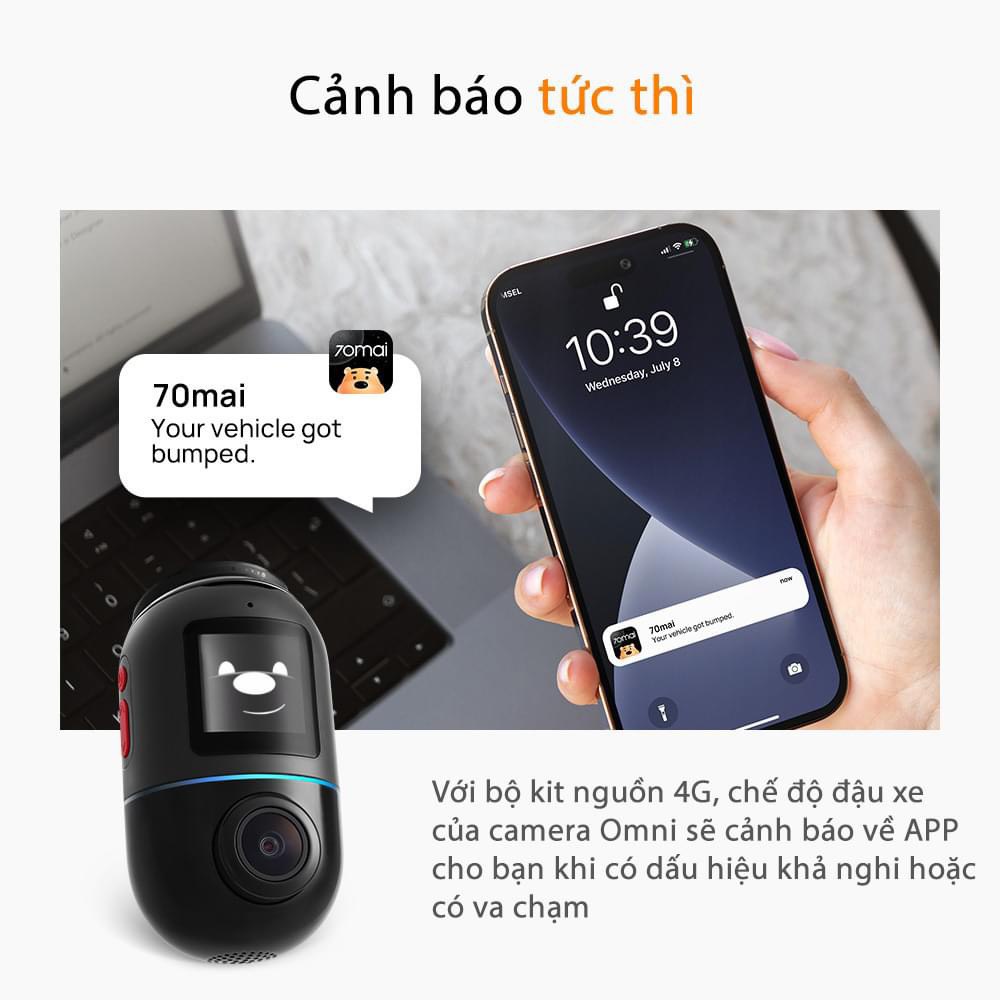 Camera hành trình ô tô Sothing 70mai Omni X200 giám sát từ xa, xoay 360- Hàng chính hãng