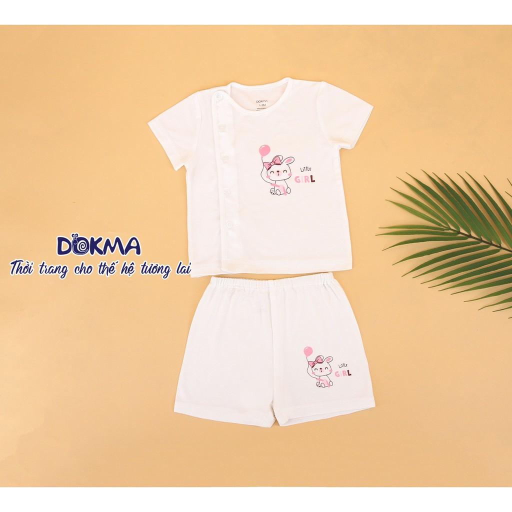 DB755 Bộ quần áo cài lệch cộc tay Dokma (3-9m)