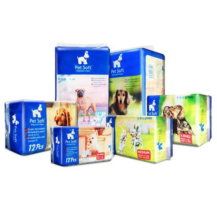 Bỉm cho chó mèo Pet Soft 12 chiếc size L (10-20kg)