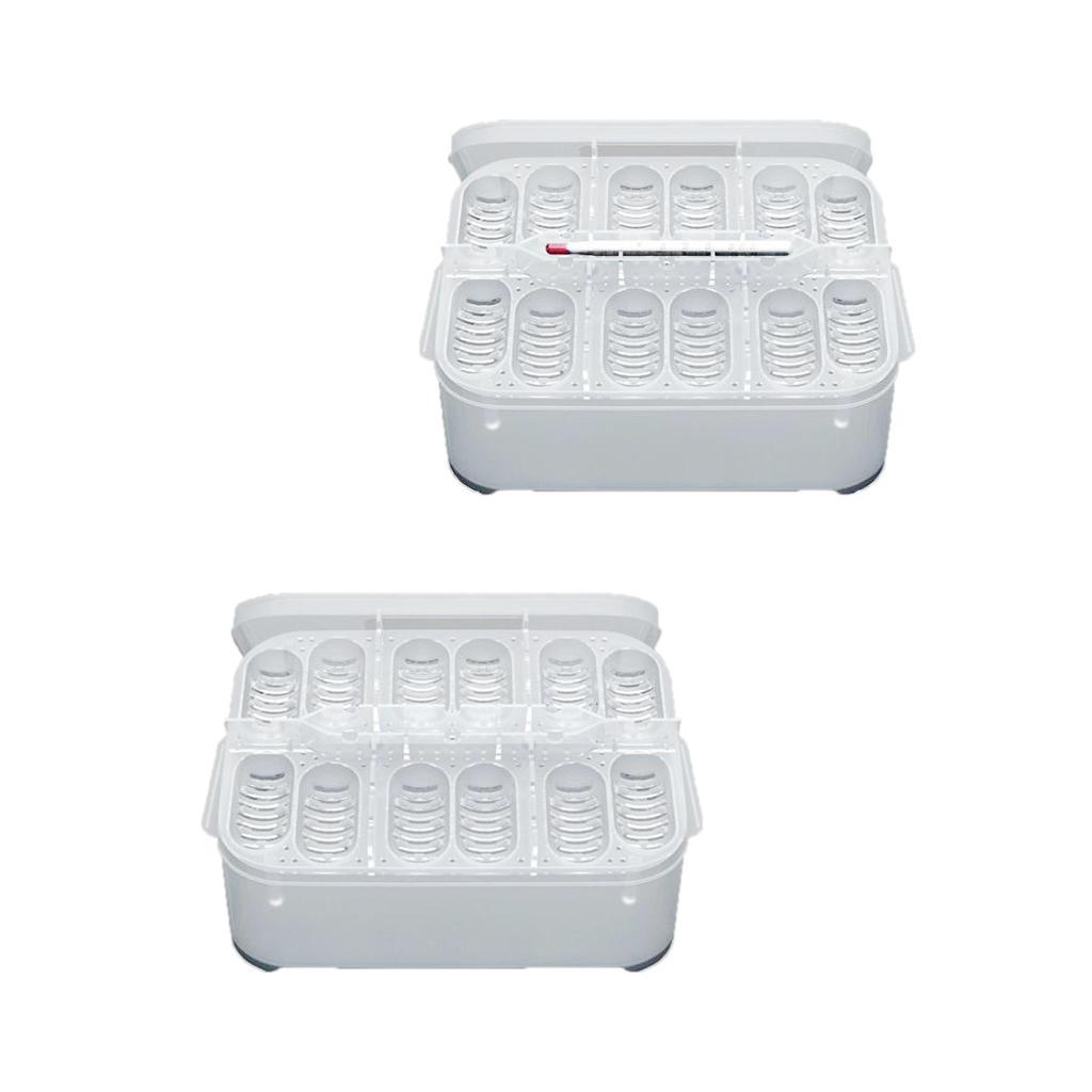 2Pcs Reptile Brooder Breeding Box Case Incubator for Lizard Snake Reptiles