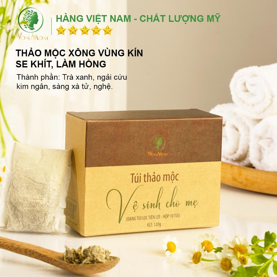 Bộ thảo mộc xông hơi đầy đủ Wonmom ( Xông mặt - toàn thân - cửa mình - gừng hạ thổ toàn thân )