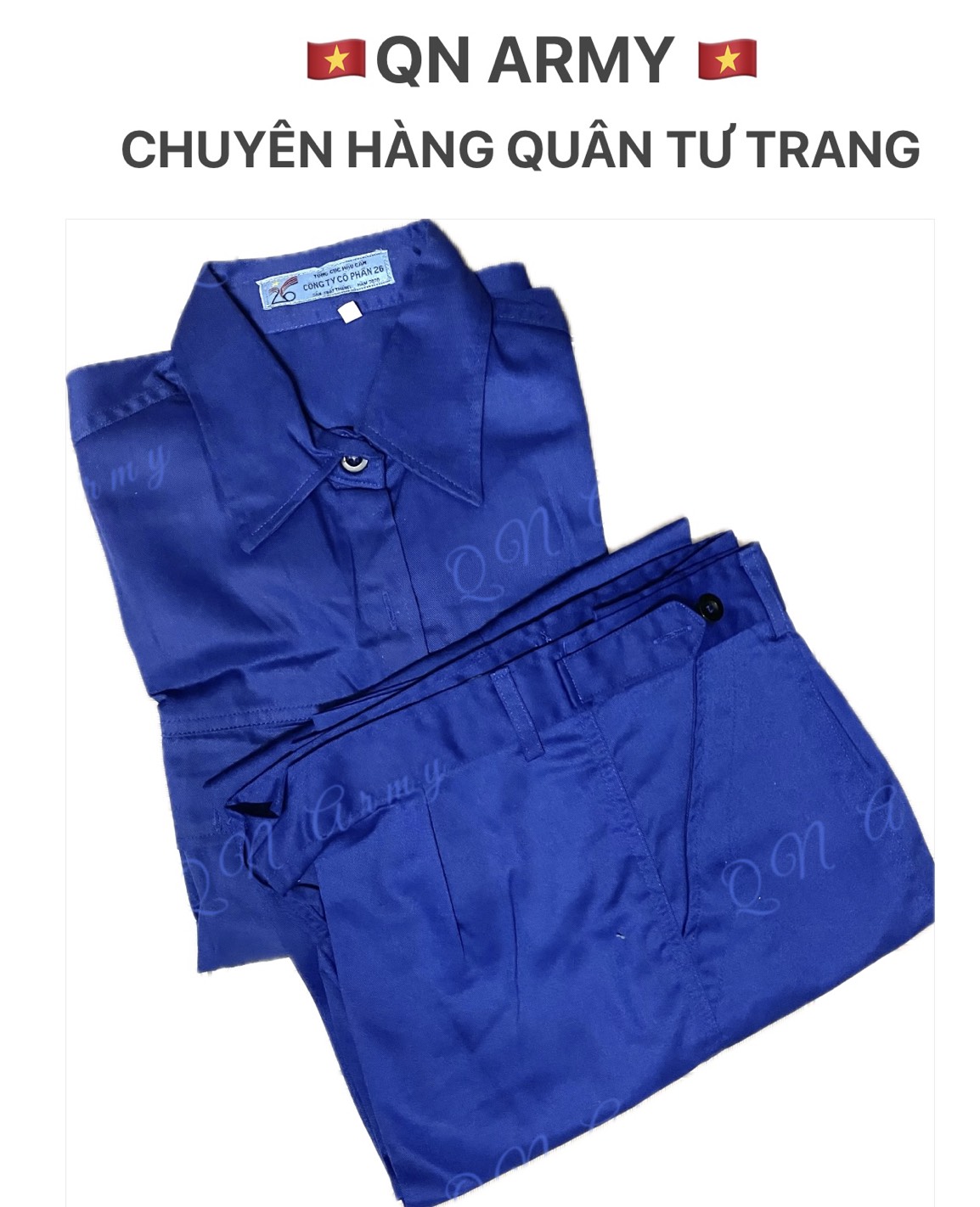 Bộ quần áo bảo hộ lao động xanh hàng chuẩn X26