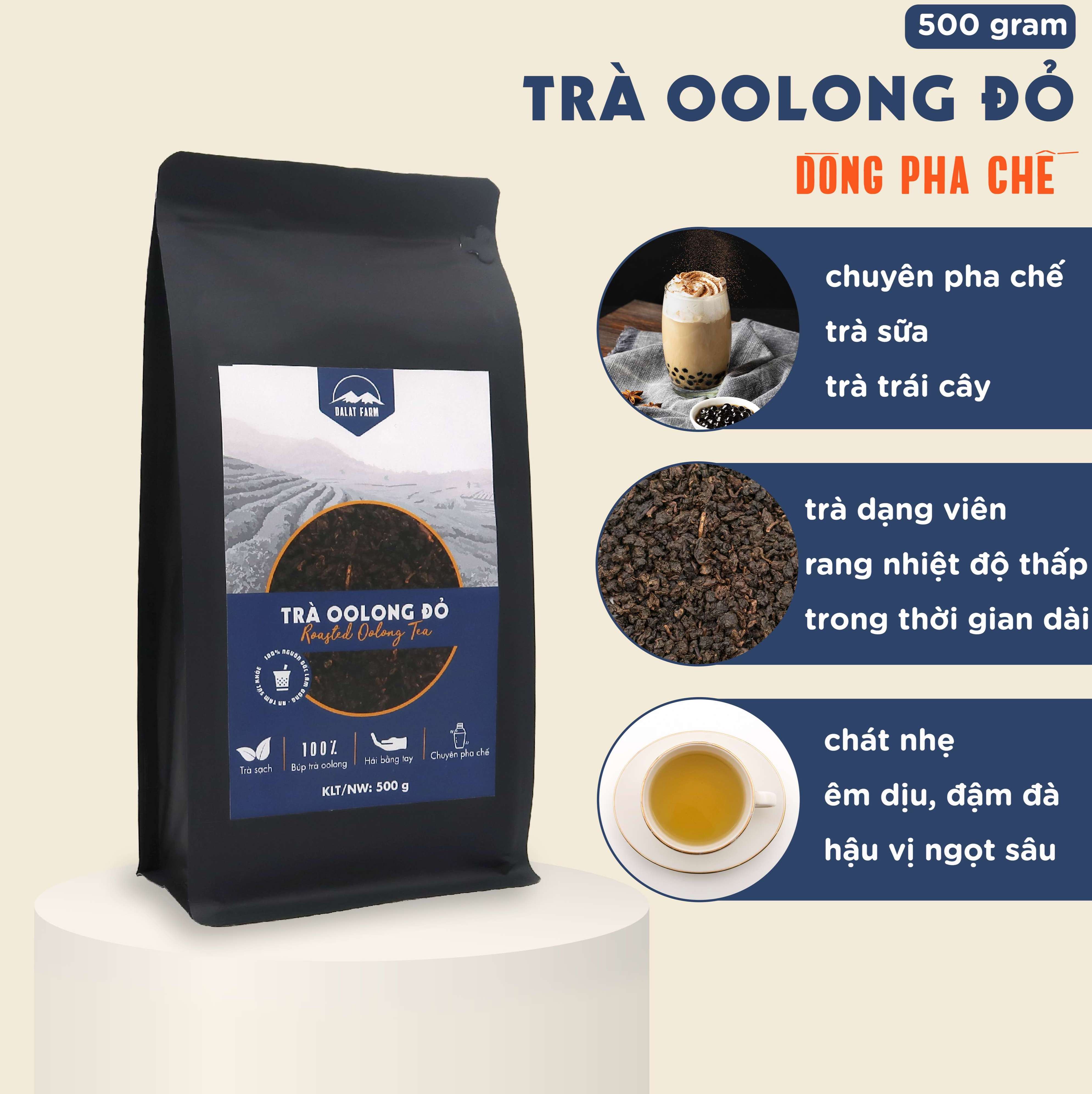 Trà Oolong Đỏ Dalat Farm - Túi 500g