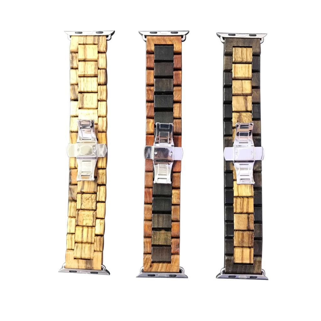 Sandalwood Watch Strap Band Clasp for  /2/1 42mm Light Brown