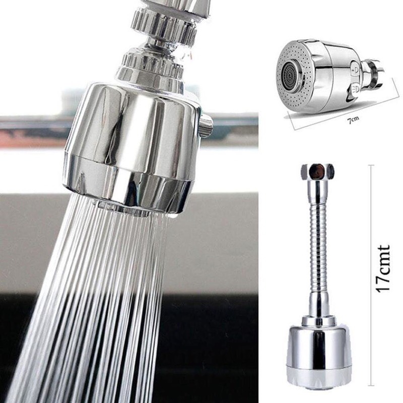 Vòi Nước Nối Dài Xoay Được 360 Độ Inox