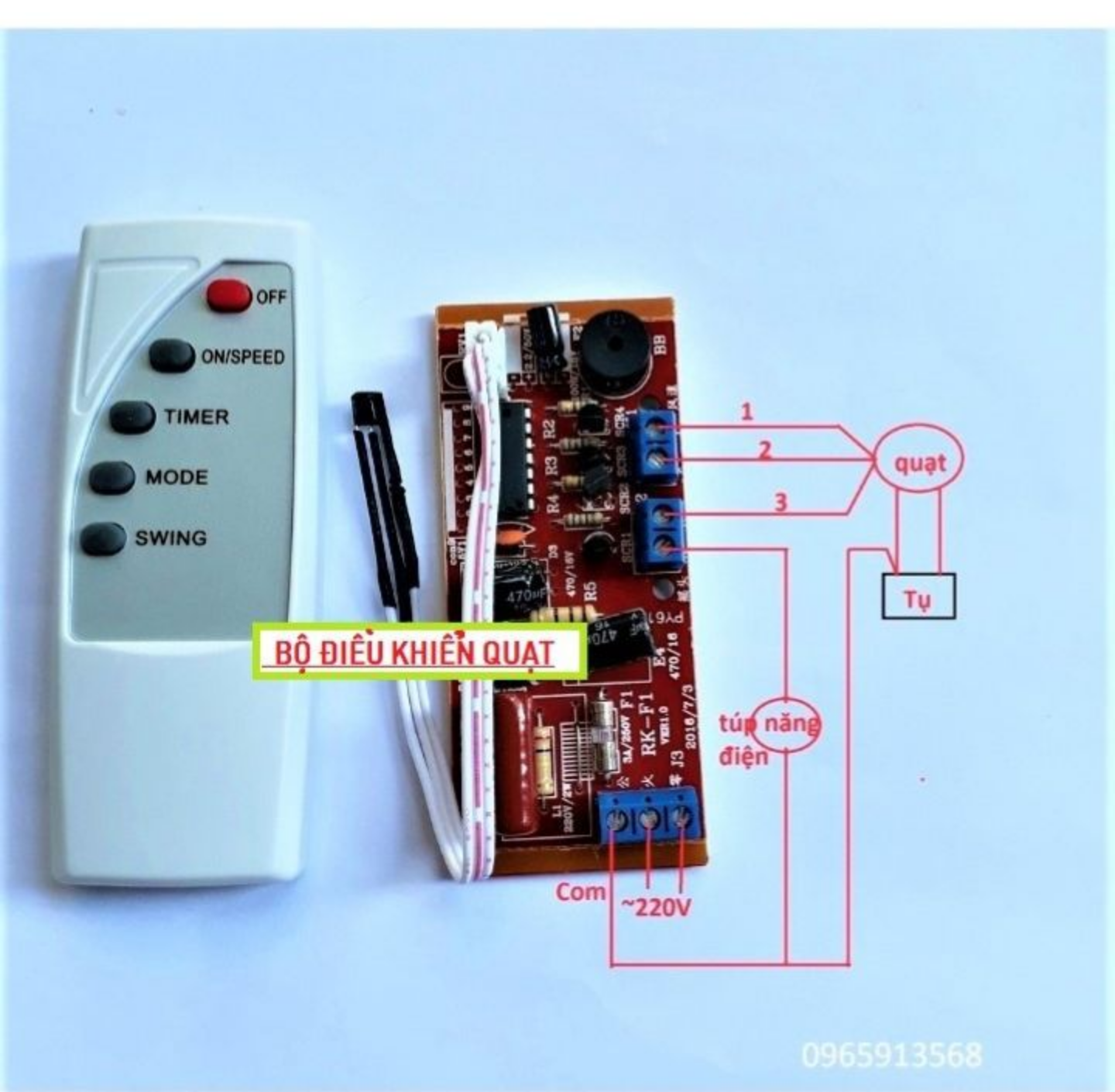 MẠCH ĐIỀU KHIỂN QUẠT TỪ XA THÔNG MINH MẪU MỚI TIỆN DỤNG HÀNG CHẤT LƯỢNG