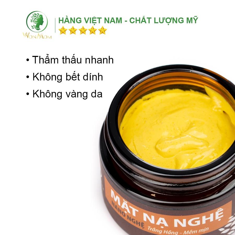 Bộ dưỡng trắng và đánh bay mụn Wonmom ( 1 Kem nghệ tươi + 1 Mặt nạ nghệ )