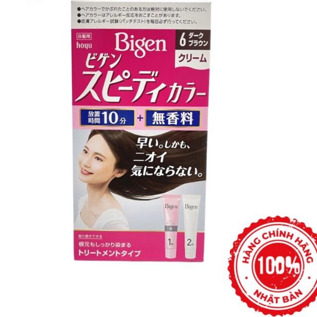 Thuốc nhuộm tóc phủ bạc Bigen thảo dược không mùi cho nữ nội địa Nhật