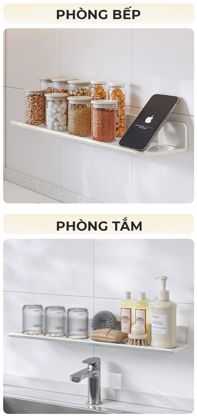 Kệ gia vị dán tường đa năng thương hiệu IGA - GM178