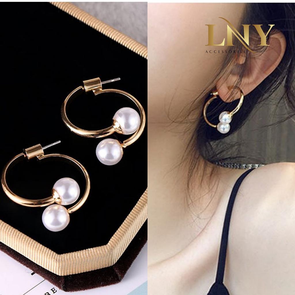 Bông tai nữ ngọc trai nhân tạo phong cách thời trang