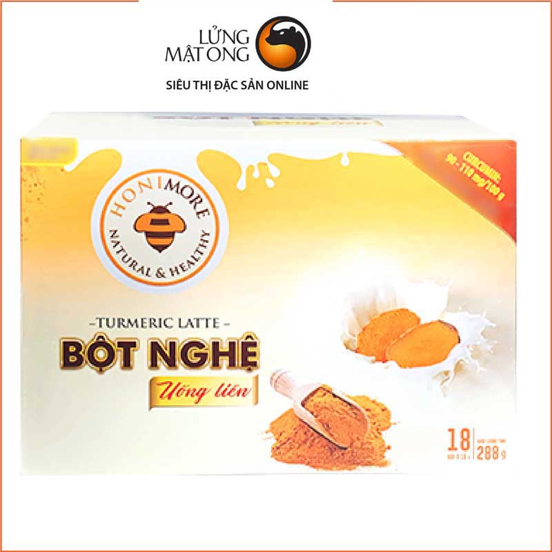 Bột nghệ uống liền Honimore hộp 288g - 18 gói Thơm ngon dễ uống