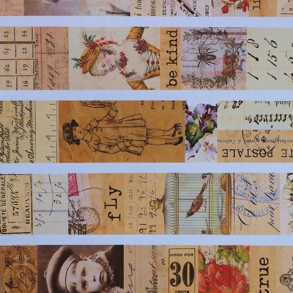 Sticker tự cắt phong cách cổ điển -vintage trang trí sổ nhật kí, sổ tay | Bullet journal - kc009