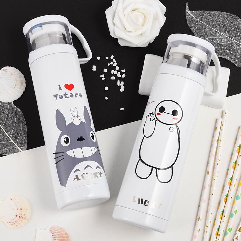 350/500Ml Tường Kép Thép Không Gỉ Bình Đựng Nước Hút Chân Không Hoạt Hình Dễ Thương Nhiệt Cốc Giáng Sinh Cho Trẻ Em cặp Đôi Quà Tặng