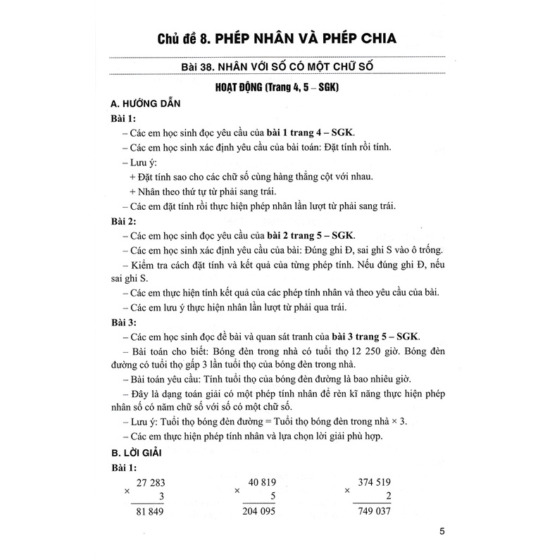Sách - Bài Giảng Và Hướng Dẫn Học Toán Lớp 4 - Tập 2  - HA