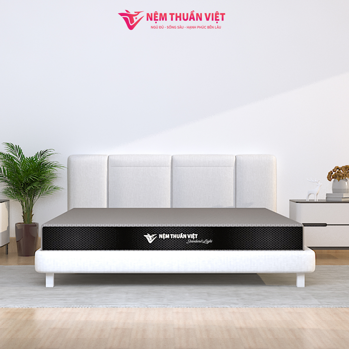 Nệm Foam Hoạt Tính Thuần Việt Standard Light - Miễn Phí Vận Chuyển, Bảo Hành 10 Năm, Trả Góp 0%