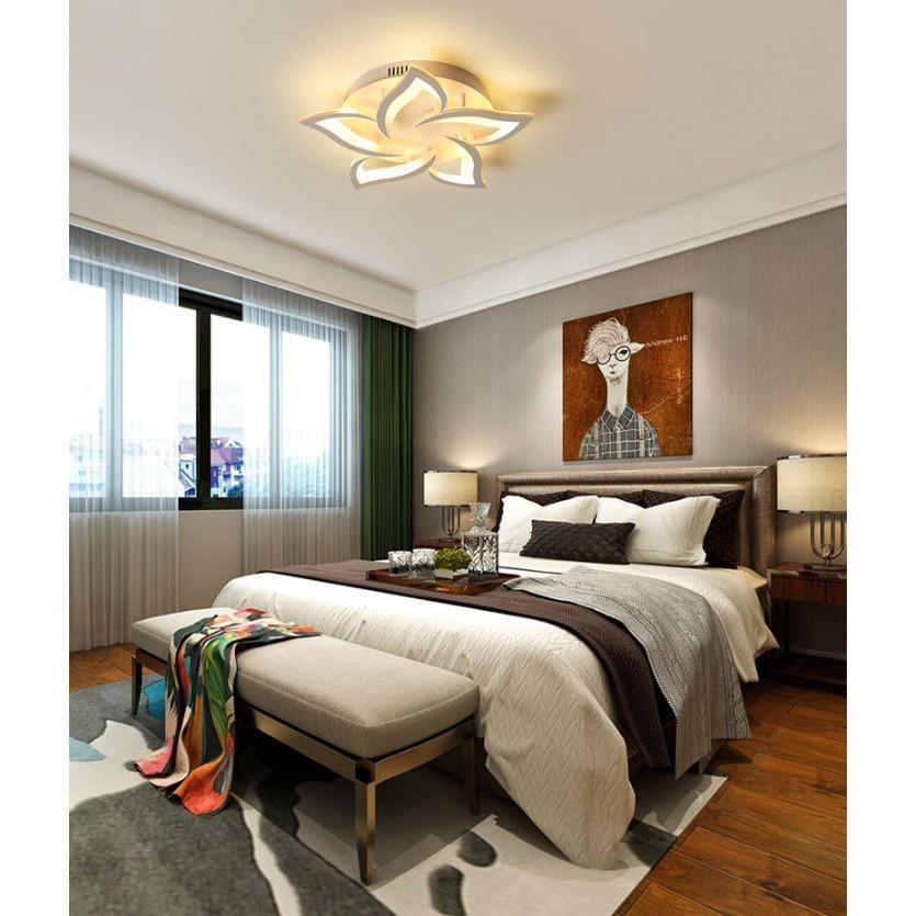 Đèn trần hoa 5 cánh, đèn ốp trần, đèn trang trí, đèn decor, đèn mâm ốp trần trang trí