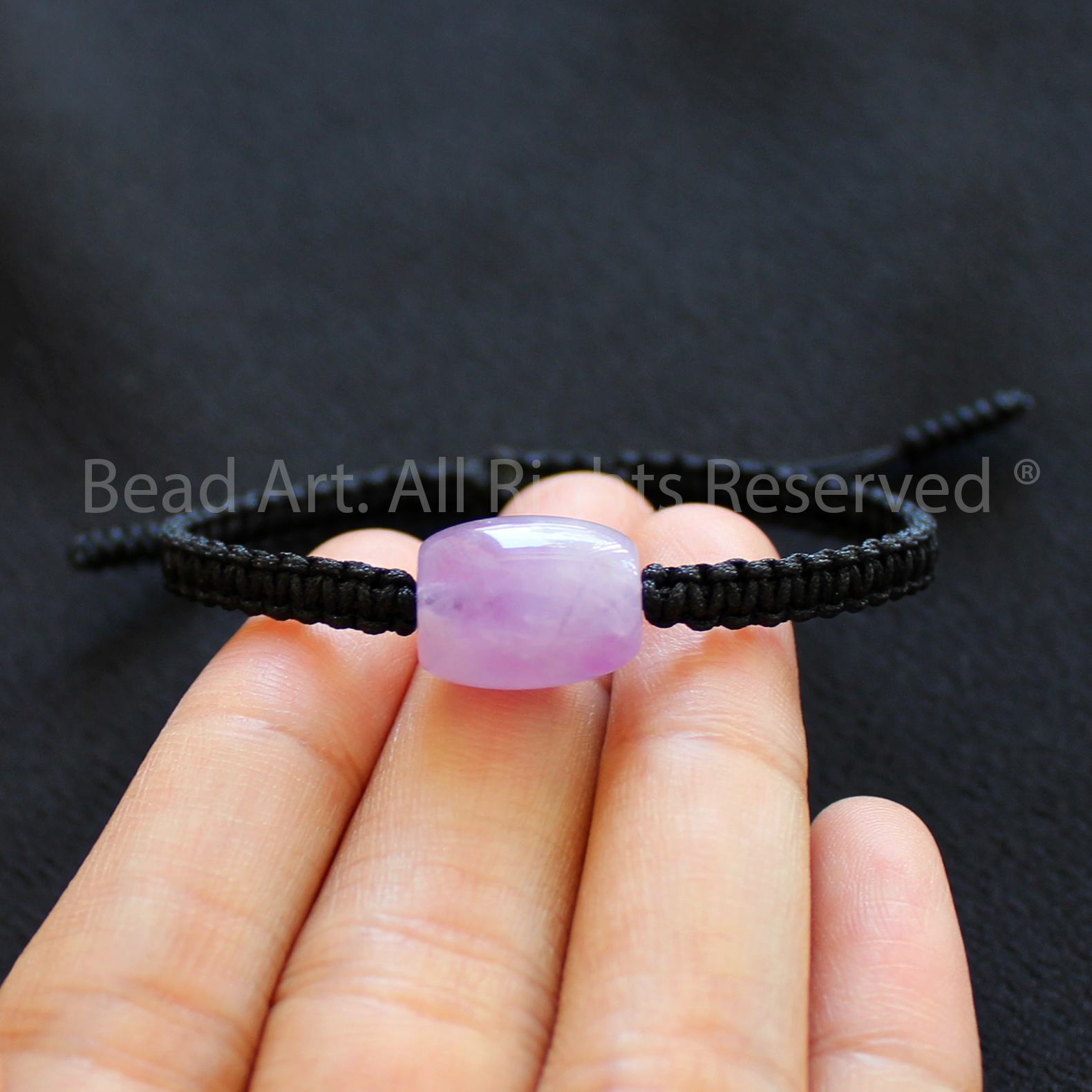 Vòng Tay 14x10MM Đá Thạch Anh Tím, Amethyst Quartz Loại AA, Vòng Tay Phong Thuỷ, Chuỗi Hạt, Mệnh Hoả, Thổ - Bead Art